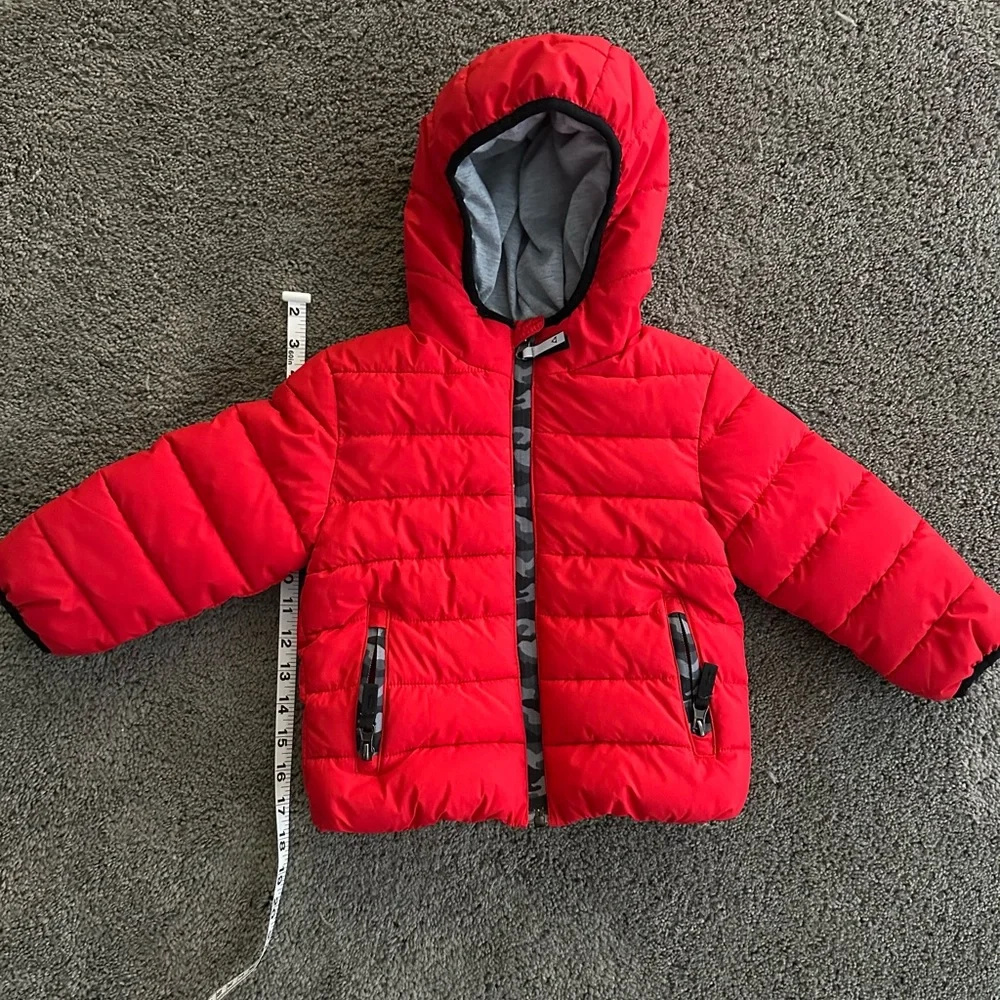 Red Kids Puffer Jacket - Picture 1 of 4